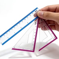 Juego de Dibujo de Geometría Matemática de Metal de 9 Piezas para Estudiantes, con Caja de Papel, Venta al Por Mayor