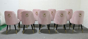 Chaise de salle à manger moderne en laine blanche mélangée, tissu de Boucle, jambe en métal noir, café, laine d'agneau - Product Image 5