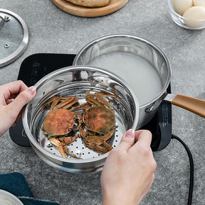 Olla de Leche Estilo Coreano de Acero Inoxidable 304, Fondo Multicapa Engrosado, Rejilla para Vapor sin Recubrimiento, Olla para Sopa, Apta para Todo Tipo de Estufas - Product Image 4