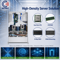 Servidor en Rack Kexint RS7260 2U, Dos Procesadores Intel Xeon Escalables, 24 Bahías de Unidades de Disco NVMe SAS SATA de 6 TB con Intercambio en Caliente, RAM de 10 GbE