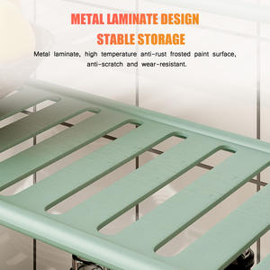 Venta al por mayor para <span class=keywords><strong>Amazon</strong></span> estante de Metal creativo de gran capacidad organizador de entrada moderno MDF suelo de madera estante de pie para sala de estar - Product Image 5