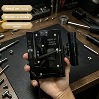 Lance-pierre Magique en Métal Pliable Style EDC avec Laser Rechargeable et 50 Billes d'Acier de 8mm pour Kit de Tir à Cible en Extérieur