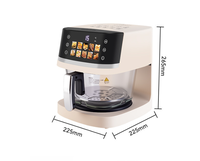 Friteuse à air numérique intelligente 5L, four à air multifonction à écran tactile, cuisson saine sans huile pour usage domestique