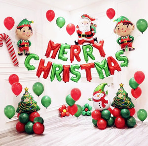 Wholesale Christmas letter foil balloon set for party decorations