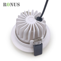 Spot rond IP44 5W dimmable, éclairage encastré pour boutique, 7W, éclairage encastré LED pour hôtel, projecteur COB réglable