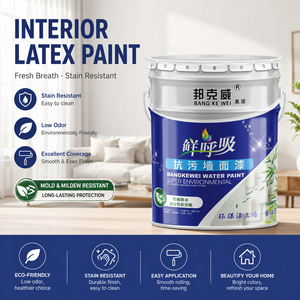 Mold Proof and Scrub Resistant Interior Latex <b>Paint</b> Water Based Eco Friendly Indoor Wall <b>Coating</b> - Product Image 1