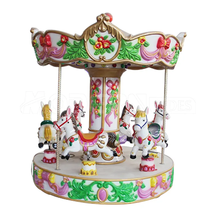 6 Chỗ Ngồi Carousel Phổ Biến Công Viên Giải Trí Thiết Bị Carousel Horse Điện Merry Go Vòng Để Bán Merry Go Vòng Inflatable