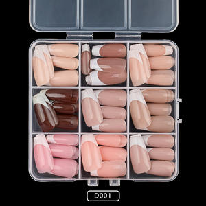 108 <span class=keywords><strong>faux</strong></span> <span class=keywords><strong>ongles</strong></span> à presser de style français, 9 couleurs, couverture complète, réutilisables, pour salon et DIY, vente en gros - Product Image 3