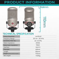 Microphone à condensateur de studio professionnel BAIFEILI BCM104, XLR, conception de suspension antichoc de qualité supérieure pour une enregistrement haute fidélité