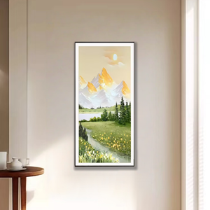 <span class=keywords><strong>Ambilight</strong></span> Art Deco esmalte Naturaleza muerta amanecer mapa para sala de estar decoración del hogar - Product Image 1