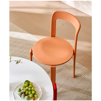Chaise de salle à manger en plastique de conception nordique chaises de café de restaurant de salon chaises empilables de luxe rétro pour l'hôtel de cuisine à la maison