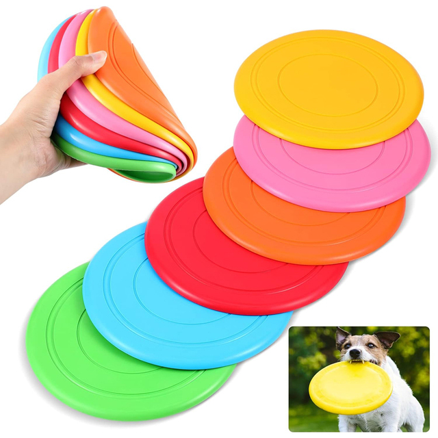 Dog Soft Silicone Interactive Lightweight Flying Disc Dog Toy Dog Flying Disc