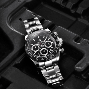 Reloj de Cuarzo <span class=keywords><strong>Pagani</strong></span> Design 1644 Estilo Panda de Bajo <span class=keywords><strong>Precio</strong></span> para Hombre, Cronógrafo de Lujo con Calendario de Acero, Drop Shipping, Relojes Deportivos para Hombre - Product Image 5