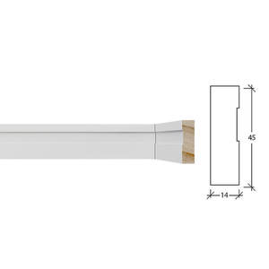 Plinthe murale en bois de haute densité pour intérieur, revêtement PET, moulures intérieures commerciales Moldurarte - Product Image 4