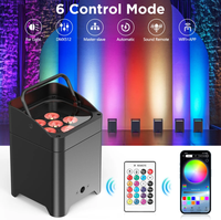 RGBWA + UV inalámbrico DMX con pilas 6x18W LED Matrix Light 6x18W LED Par Can Spotlight Luces con cabezal móvil Blanco cálido seco para