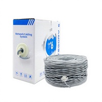 Câble réseau Ethernet Cat6 OEM avec logo d'usine, UTP CCA 23AWG, gaine PVC, paire torsadée 4P, certifié, prix bas, fabricant