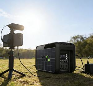 SUPER Portable Power Station 1000W/2000W <b>Solar</b> <b>Generator</b> for Outdoor Camping & RV Home Emergency Off-Grid Living - Product Image 6