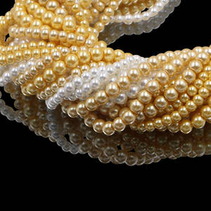 3mm Beige crema grisáceo <span class=keywords><strong>bronceado</strong></span> amarillo claro australiano oro blanco vidrio pequeñas perlas redondas cuentas hechas a mano accesorios de joyería cuentas - Product Image 5