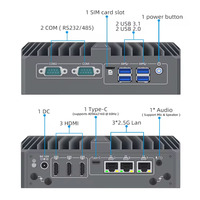 Partaker Industrial PC 14th Gen Ultra 5 125U Ultra 7 155U Win11 Pro 4K HD 3x3 x LAN Tipo-C Señalización digital Fanless AI Mini PC