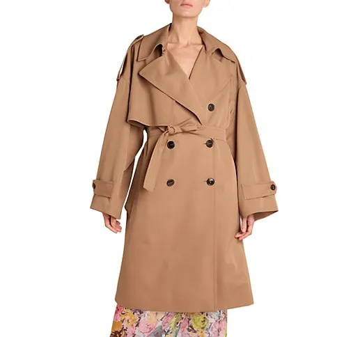 OEM/ODM Vente en gros de trench-coat d'hiver à col rabattu pour femmes avec double boutonnage manteau trench classique à la mode longue veste pardessus