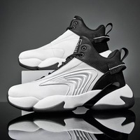 Chaussures de basket-ball pour hommes avec logo personnalisé, empeigne en PU respirante, antidérapantes, légères, amortissantes, pour la course à pied, l'athlétisme et la marche
