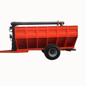 Épandeur de céréales et d'engrais professionnel de type remorqué Bibo 12 m³ avec disque d'épandage de 5,5 m de hauteur de levage - Product Image 3