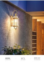 Lampe murale LED vintage rétro en laiton pour l'intérieur et l'extérieur pour la maison Chambre Allée Escalier Décor avec base E26 pour le salon