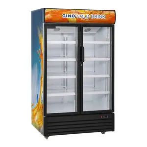 Gekühlte Vitrine Getränke kühler Glastür Getränke display Kühlschrank Getränke kühler aufrecht Kühlschrank