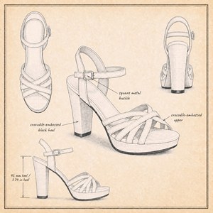 Sandalias de Plataforma con Tacón Grueso Color Vino Tinto para Mujer, Marca QUEENIGAM, Diseño Abierto con Tiras Cruzadas y Hebilla en el Tobillo, Textura de Cocodrilo, Impermeables, Talla Grande - Product Image 3
