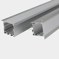 Profilé LED linéaire en aluminium encastré/en saillie/suspendu pour éclairage décoratif de plafond de meuble commercial