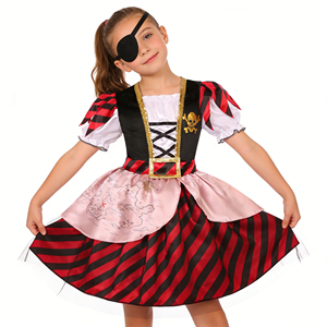 Disfraz de Pirata para Fiesta de Cosplay, Disfraz de Capitán de TV y Cine, Disfraz de Bucanero para Halloween, para Niñas - Product Image 4