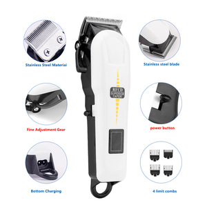 Tondeuse à <span class=keywords><strong>cheveux</strong></span> sans fil professionnelle, tondeuse électrique avec écran LED pour hommes, barbier, usage domestique - Product Image 1