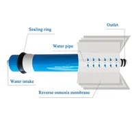 Système de filtration et de purification d'eau par osmose inverse (RO) avec membrane de remplacement 50/75/100/200/300/600 GPD pour le traitement de l'eau potable
