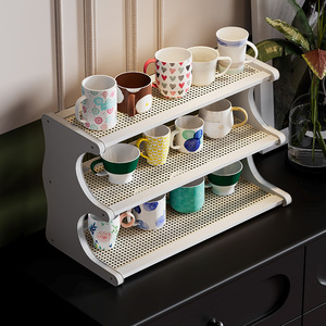 Desktop storage rack, home living room storage rack, <b>kitchen</b> vertical organizer, tea <b>table</b>/bar counter cup holder, <b>small</b> - Product Image 3