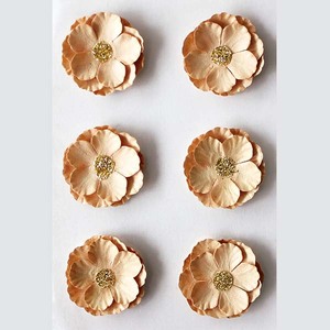 28818 6 pièces bricolage artisanat coloré <span class=keywords><strong>Mini</strong></span> papier fleur autocollants pour mariage maison murs décoration scrapbooking - Product Image 2