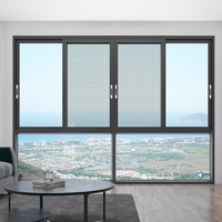 D-TOP 2023 As2047 Doppelt Verglastes Schiebefenster Aluminium-Glasschiebefenster für Zuhause