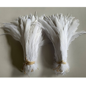 Pluma Grande de Gallo Blanco <span class=keywords><strong>para</strong></span> Manualidades, Disfraces, Sombreros, Accesorios, Fiestas, Carnaval, Decoración de Bodas - Product Image 2