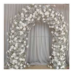 Support à fleurs de mariage <span class=keywords><strong>Grand</strong></span> cerceau en métal Arche dorée pour la décoration - Product Image 5