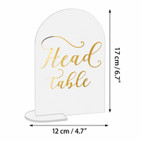 Numéro de table de mariage Hotals réception de mariage feuilles acryliques numéro de table de mariage signe acrylique numéros de table imprimés en or