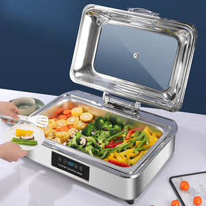Ensemble de buffet électrique en acier inoxydable à température réglable commercial avec couvercle Restaurant Party Catering - Product Image 2