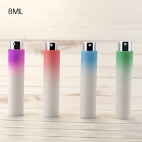 Atomiseur de parfum portable de luxe vide de 8 ml, rechargeable, en verre dégradé, avec pompe, personnalisable par sérigraphie