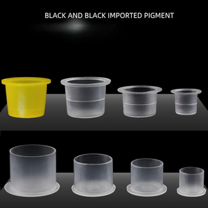 Hadiyah Beauty, venta al por mayor, 100 Uds., vasos de tinta desechables, bolsa desechable para <span class=keywords><strong>tatuaje</strong></span>, pigmento PMU, taza pequeña, herramienta de maquillaje permanente - Product Image 2