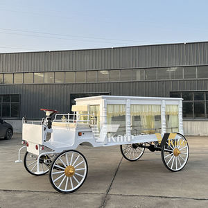Carroza Fúnebre Eléctrica de Lujo, Estilo Carruaje Real Vintage, Color Personalizado, Carroza de Transporte de Ataúdes de Vidrio para Ceremonias Fúnebres - Product Image 4