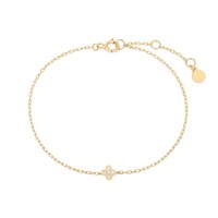 Bracelet en or 18 carats avec diamants, trèfle à quatre feuilles, breloques de créateur pour bracelets, breloque délicate en argent, bracelet en argent sterling