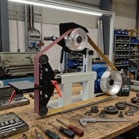 Ponceuse à bande industrielle BS272V avec moteur en cuivre pur, ponceuse à bande multi-directionnelle pour le finissage des métaux, du bois et de l'acrylique