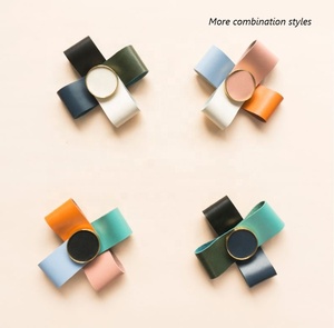 핫 세일 유행 가구 서랍 당겨 캐비닛 핸들 가죽 - Product Image 6