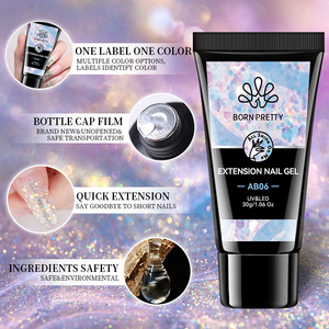 BORN PRETTY 30ml Gel Poly Acrylique Sans Hema Extension Rapide Couleur OEM Blanc Rose Gel Poly Solide pour Extension d'Ongles - Product Image 3