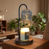 Diffuseur d'aromathérapie à cire fondante, veilleuse, lampe chauffe-bougie d'ambiance sans flamme pour chambre à coucher, lampe de table transfrontalière