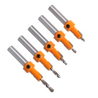 Fraise à chanfreiner à queue conique de 8 mm, extracteur de vis, ouvre-trou pour le travail du bois, fraise à bois, fraise à pas pour bois et alliage