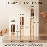 Vente en gros de flacons de parfum portables de 2 ml, 3 ml, 5 ml, 10 ml, rechargeables, mini flacons d'échantillon de parfum en verre avec boîte en carton personnalisée